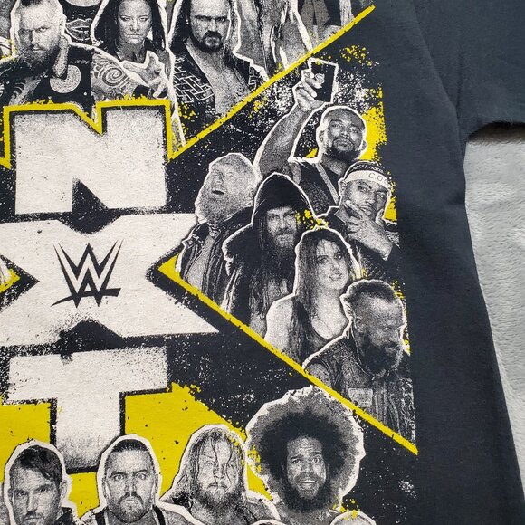 WWE #WE ARE NXT Wrestling Graphic T-shirt Double Sided Hit Black Tee Adult Sz M - Picture 6 of 12